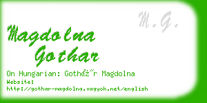 magdolna gothar business card